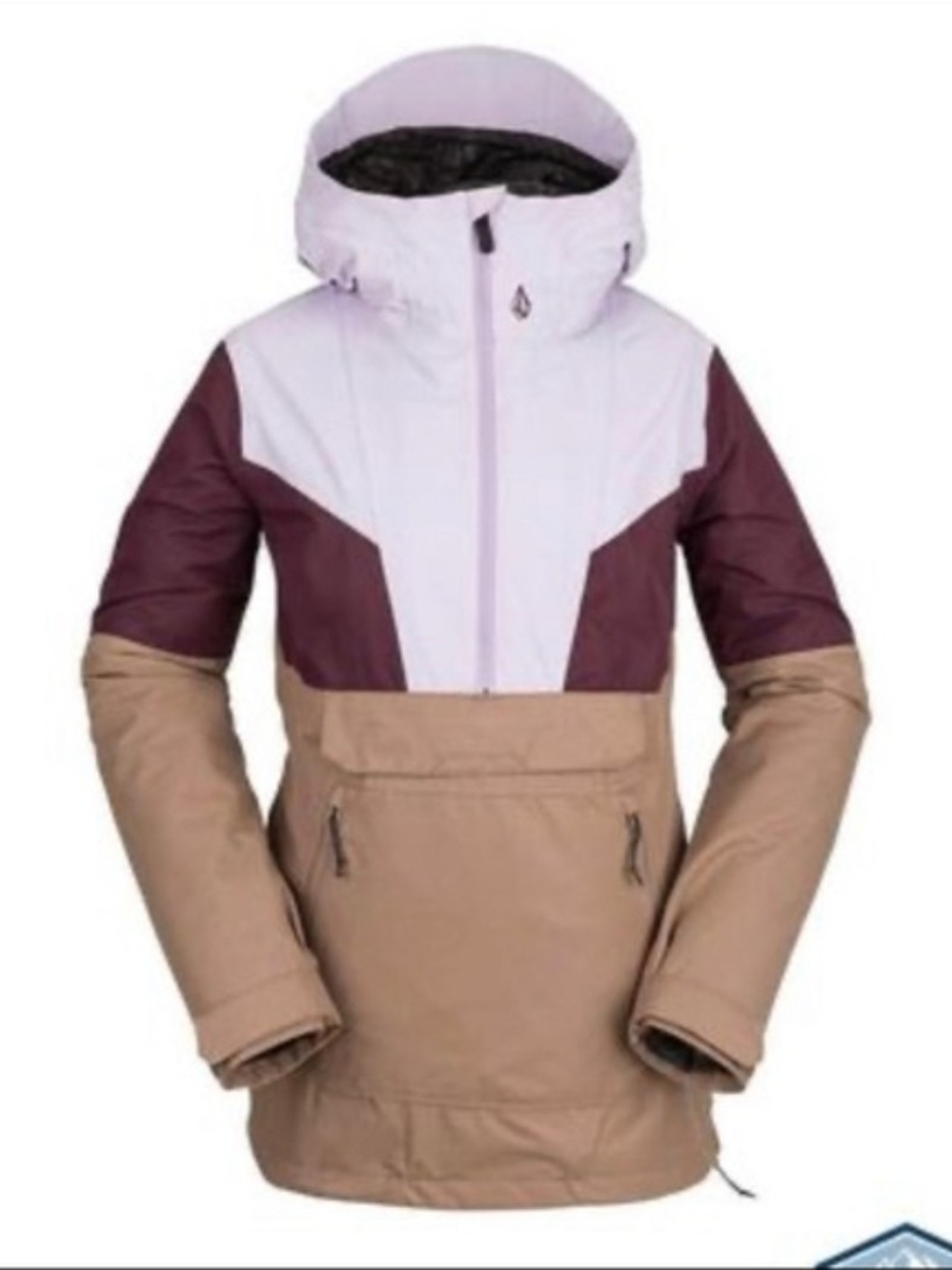 Volcom Womens Colorblock Shell Hooded Jacket , SIZE XL
